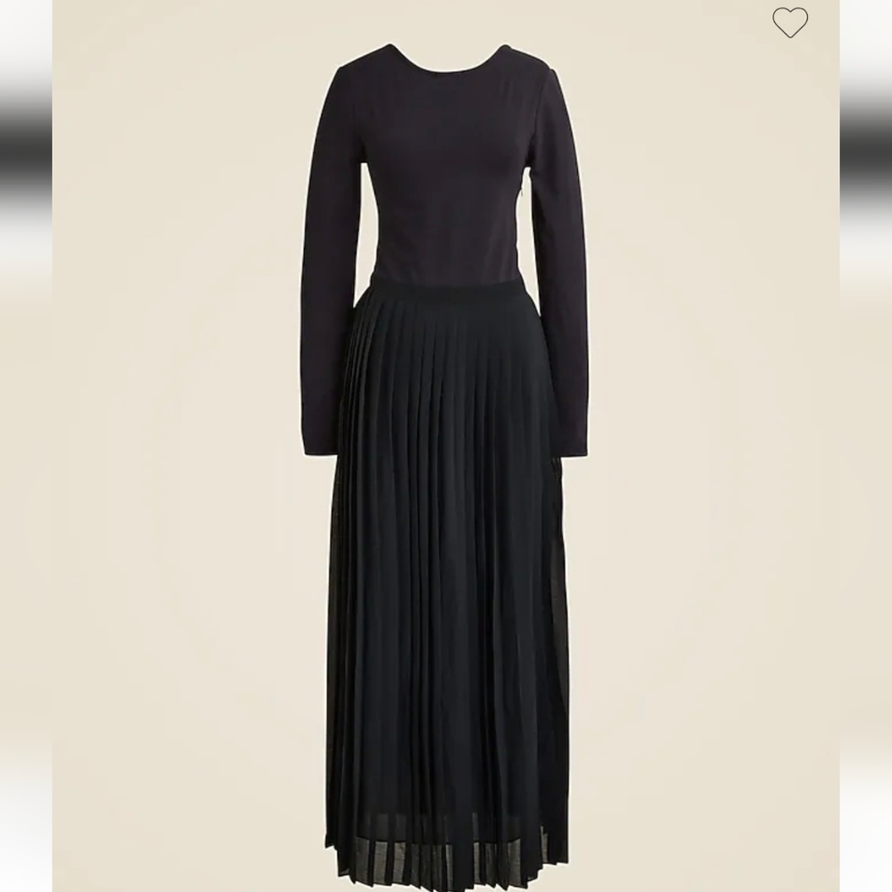 J. Crew Pleated Ballet Dress In Stretch Cotton Blend